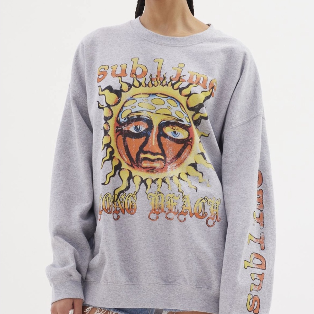 Gray Sublime Graphic Sweatshirt